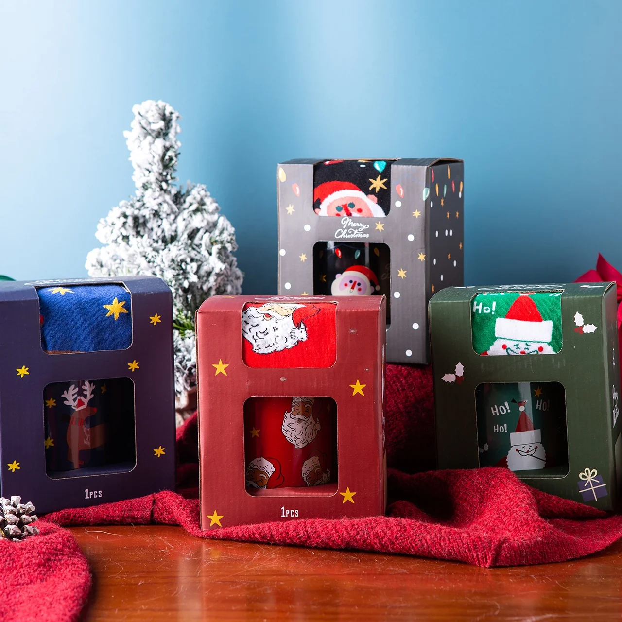 Amazon лидер продаж на заказ день рождения Рождество керамический подарок для женщин девочек креативный подарочный набор кружки с носком