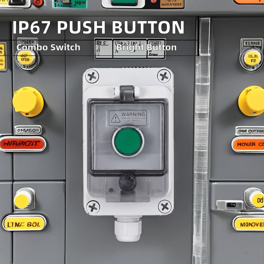 IP67 Waterproof ABS Plastic Momentary Push Button Switch Outdoor Emergency Junction Box with Distribution Features