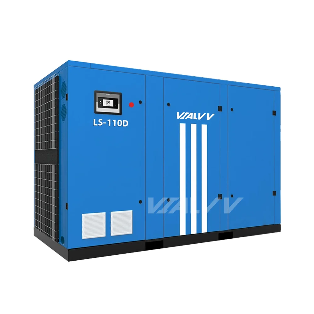 150HP 110KW Electric Industrial Rotary Screw Air Compressor with Atlas Copco Head