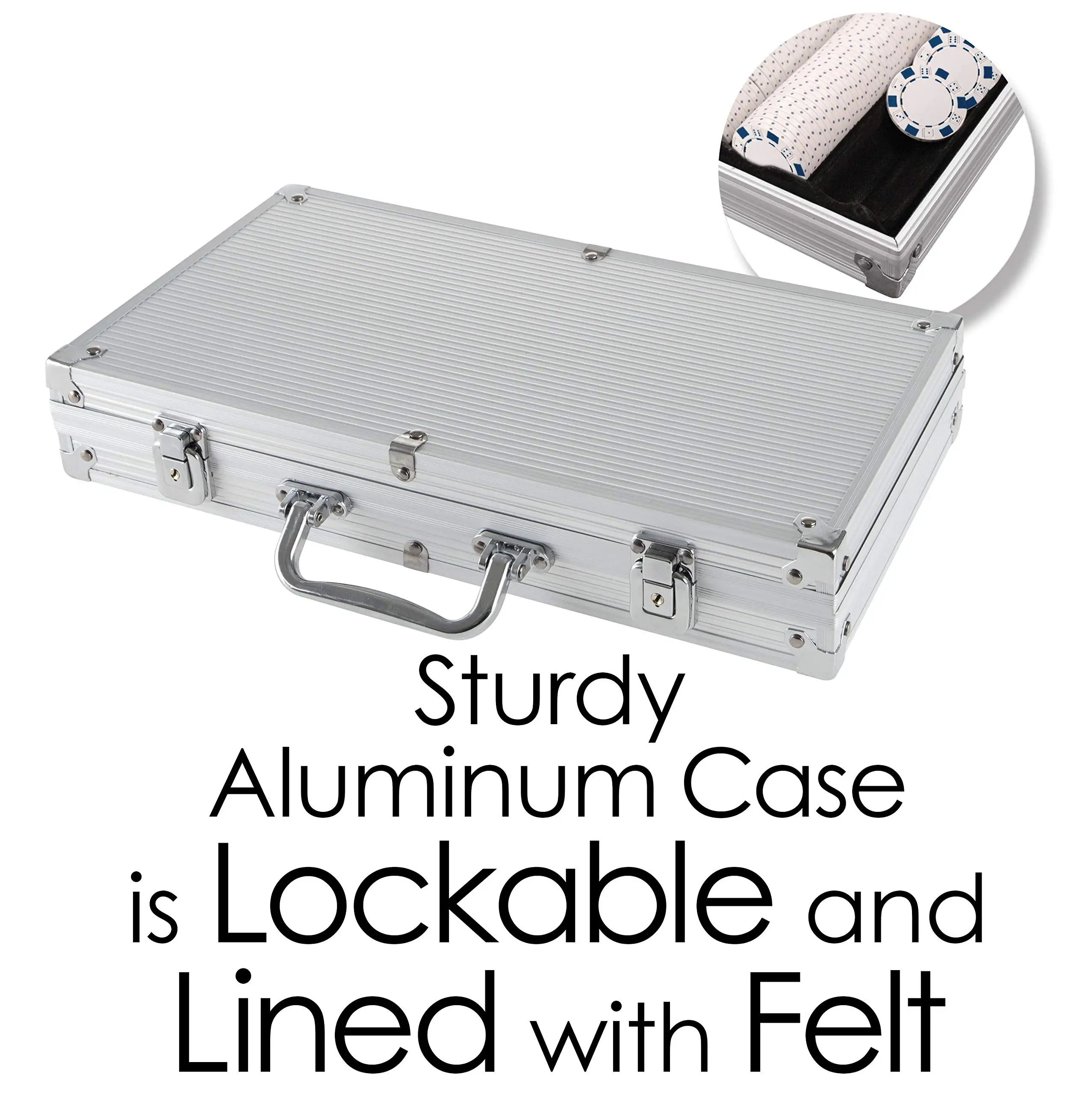 Wholesale low price Large stock 300pcs poker chips set in aluminum case poker chip set for party