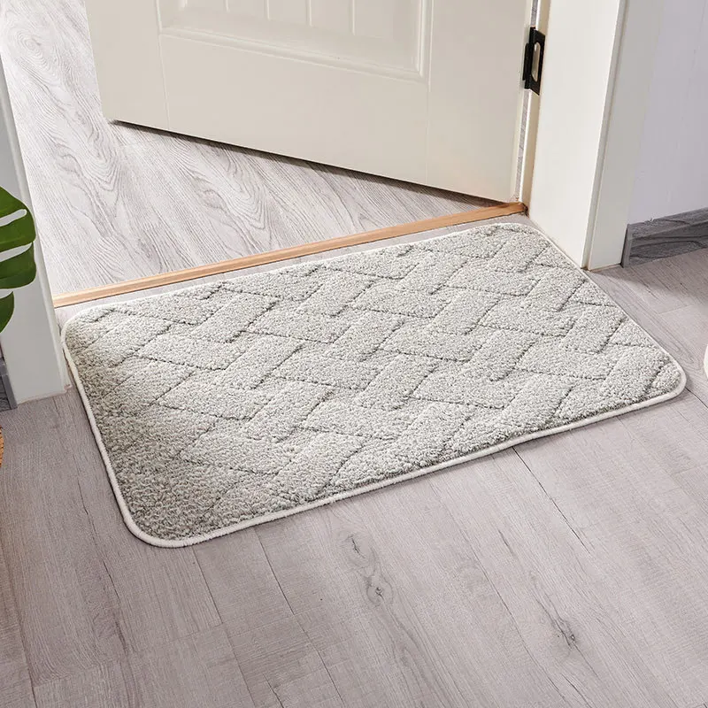 Indoor Door Mat for Entrance Machine Washable Entryway Rug Non Slip Trapper Rugs Absorbent Dirt Low Profile Shoes Scraper