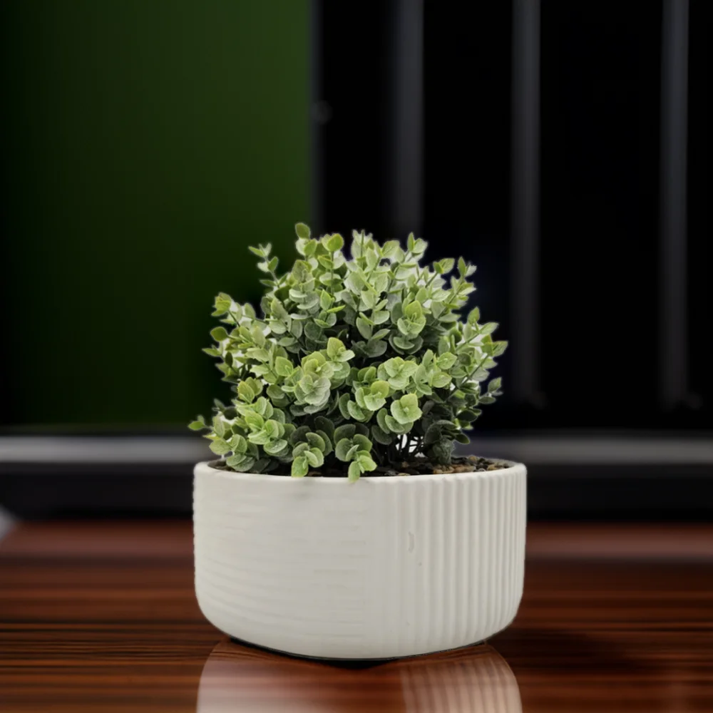 Small Bonsai Artificial Potted Green Plant Indoor Simulation Ins Design Style Faux Green Grass for Home Decoration Christmas