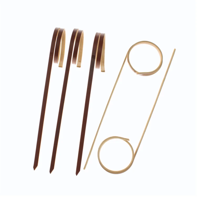 Wholesale Custom High Quality Fancy Disposable Wooden Bamboo Skewers Bulk