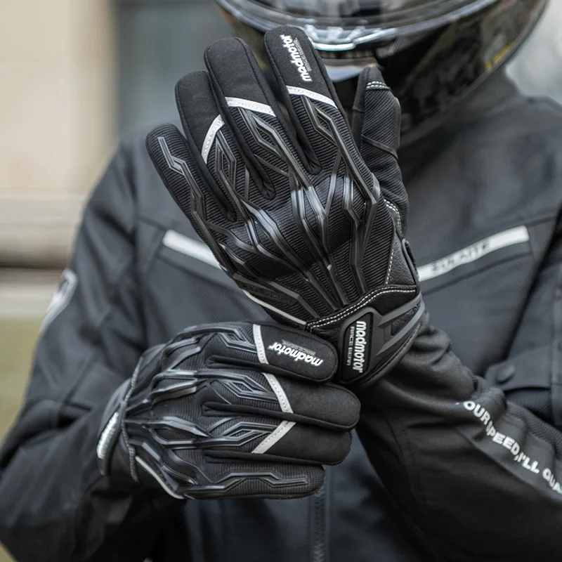 Wholesale Motorcycle Riding Gloves Full Fingers Breathable Motocross Gloves Racing Custom Non-Slip Protective Motorcycle Gloves