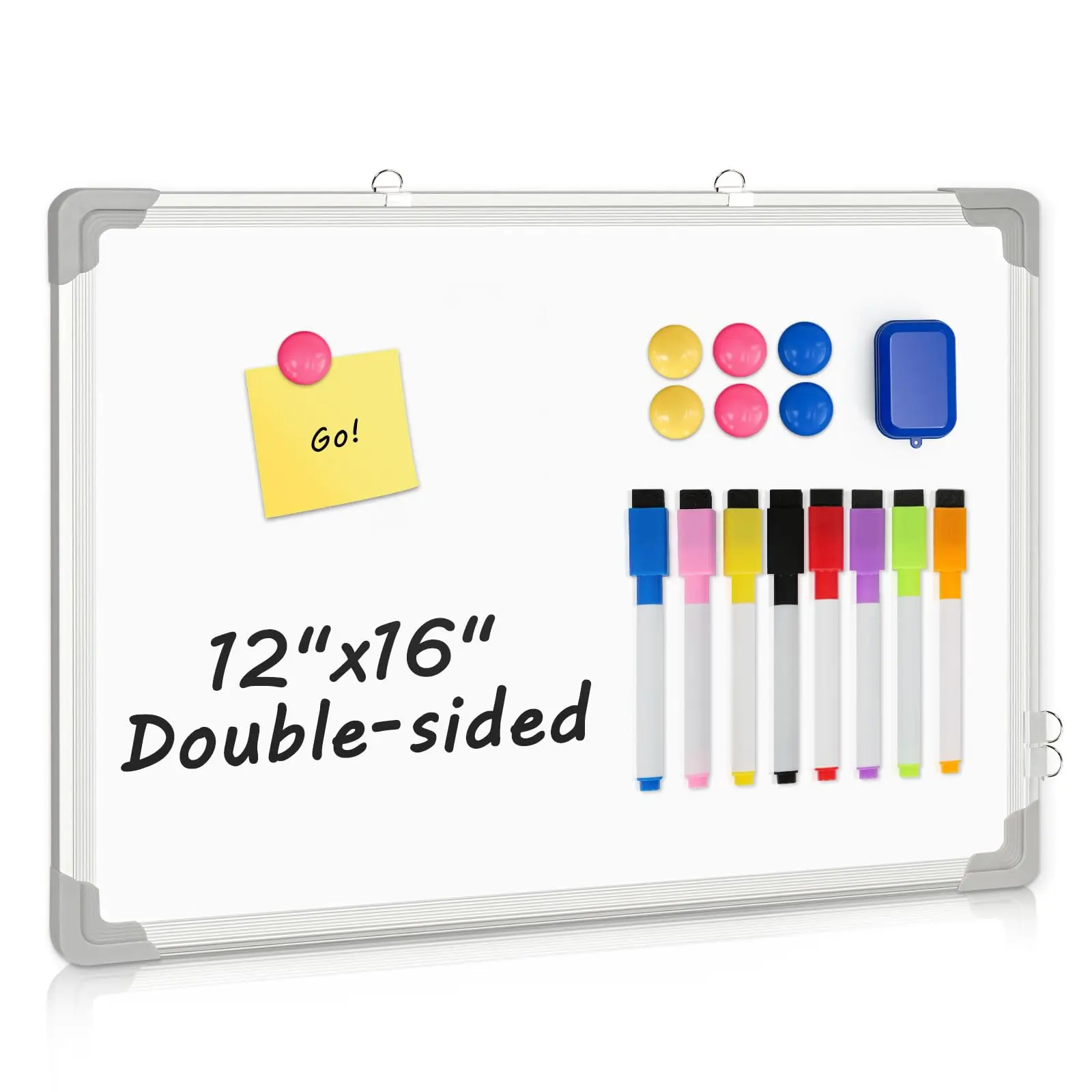 Dry Erase Whiteboard Small Magnetic Hanging Double-sided Whiteboard Aluminum Frame Magnetic Whiteboard for Kids