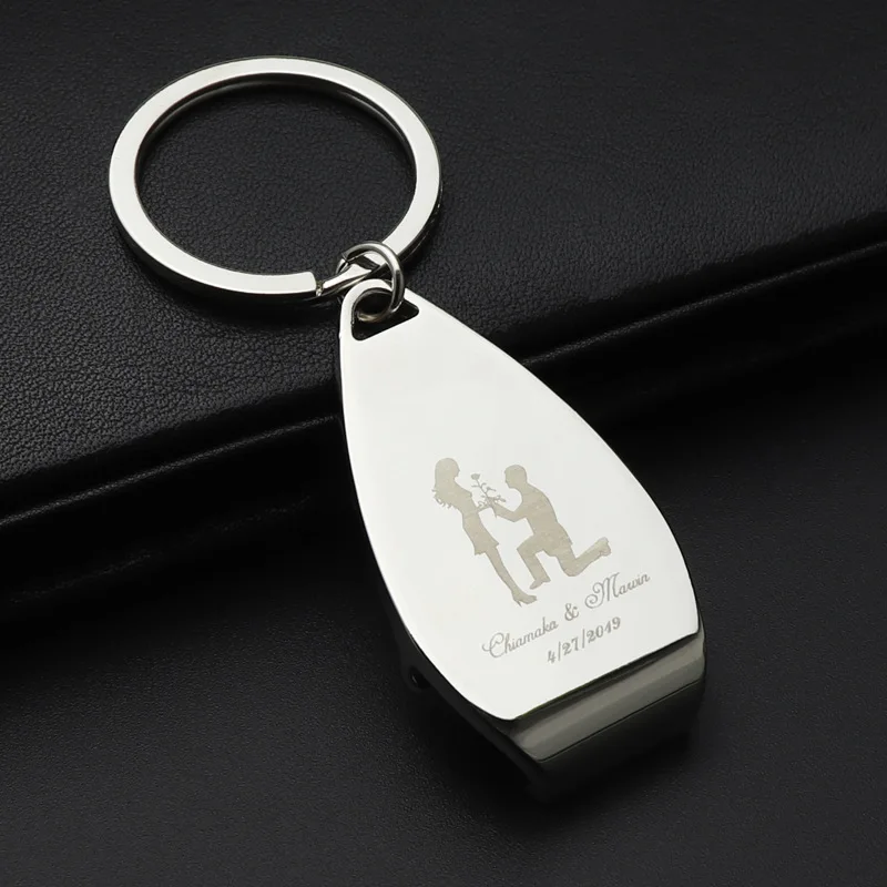 Wholesale Water Drop Beer Bottle Opener Llavero Metal Keychain Holder Key Ring Metal Key Chain