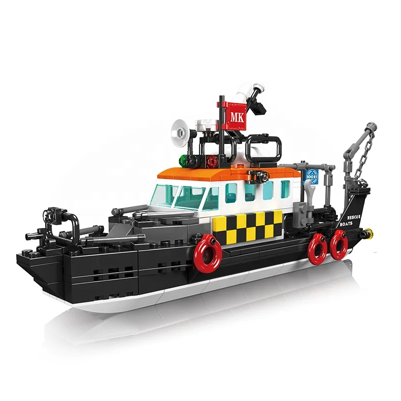 Mould King 10081 Multifunctional Rescue Ship English Version For kids Age + (364pcs)