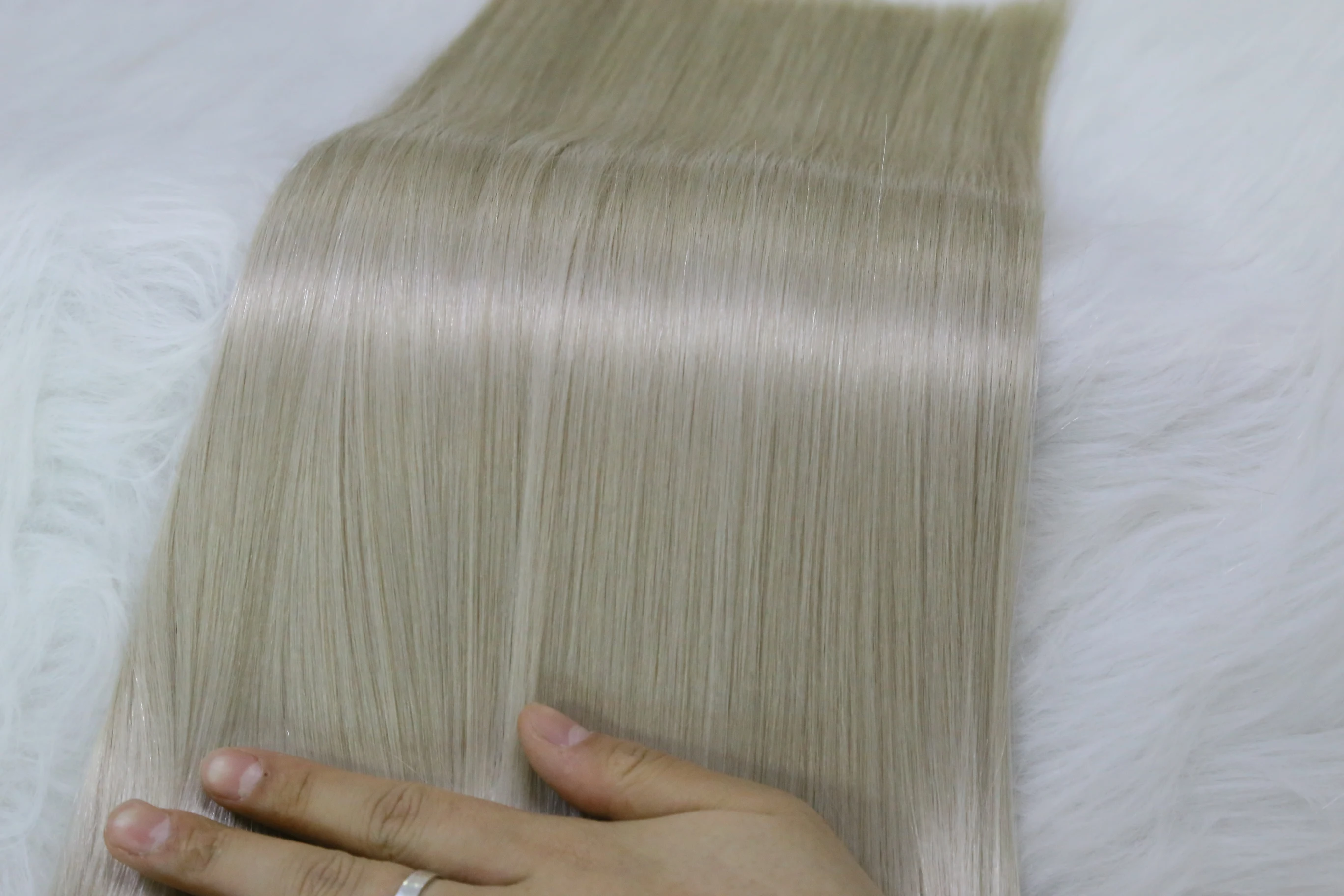 Hair Wholesale Russian Natural Human Hair Wefts Double Wefted Cuticle Aligned Flat Weft Hair Extension