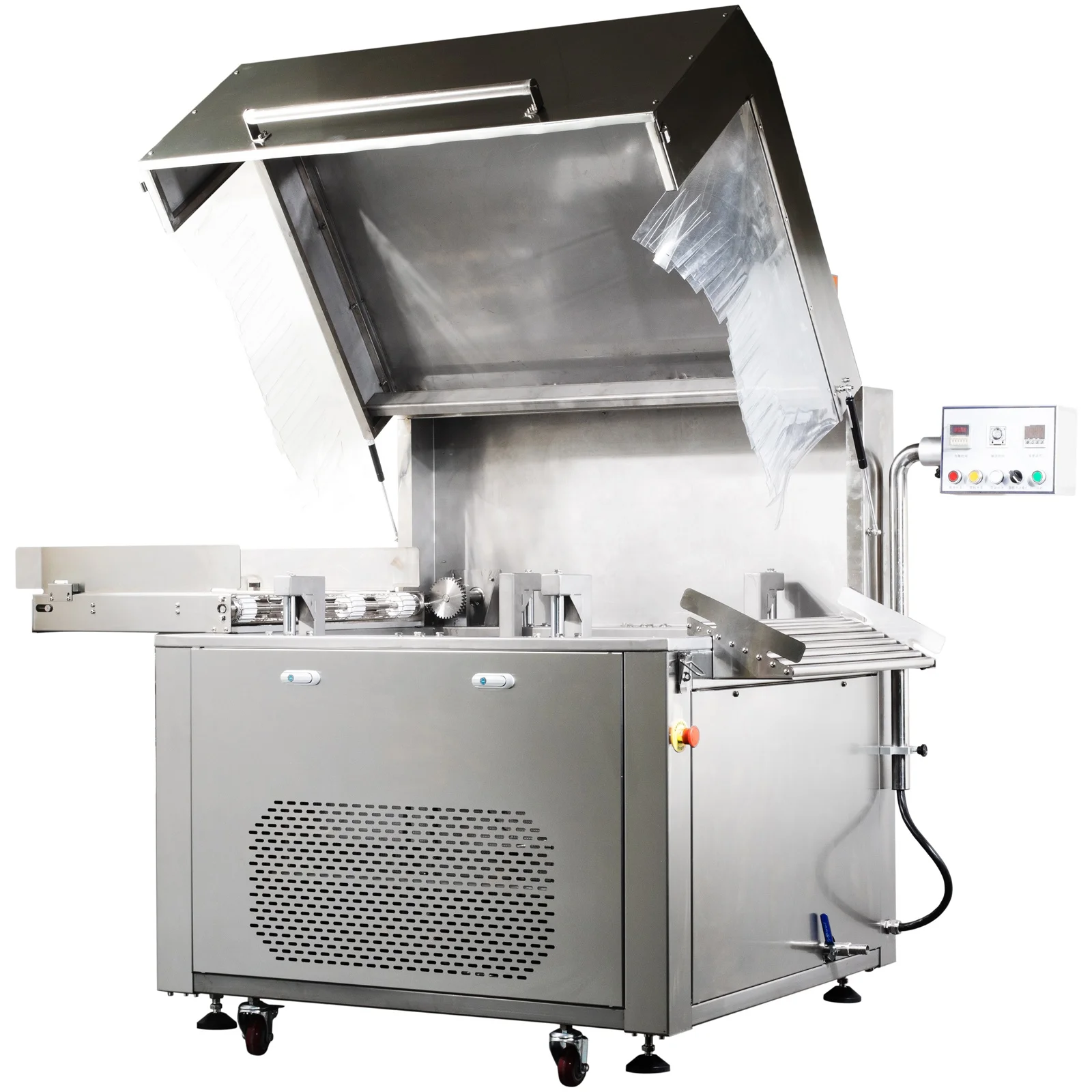 Plastic Film Foil Shrink Wrapper Meat Chicken Beef Mutton Packaging Commercial Stainless Steel Hot Water Dipping Tank Soak Tank