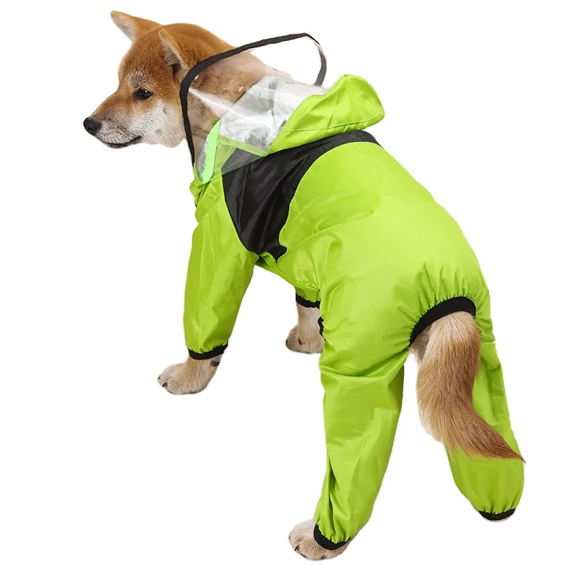 2021 hotselling Pet Dog Clothes Medium and large outdoor waterproof raincoat for dogs