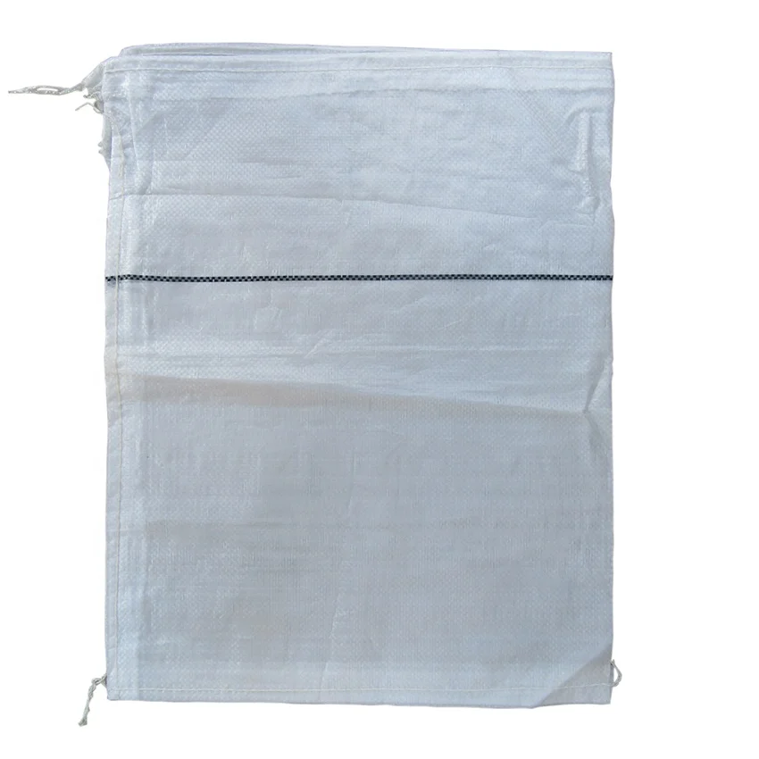 
Pp Woven Bag White & Blue Line 48cmx62cm 