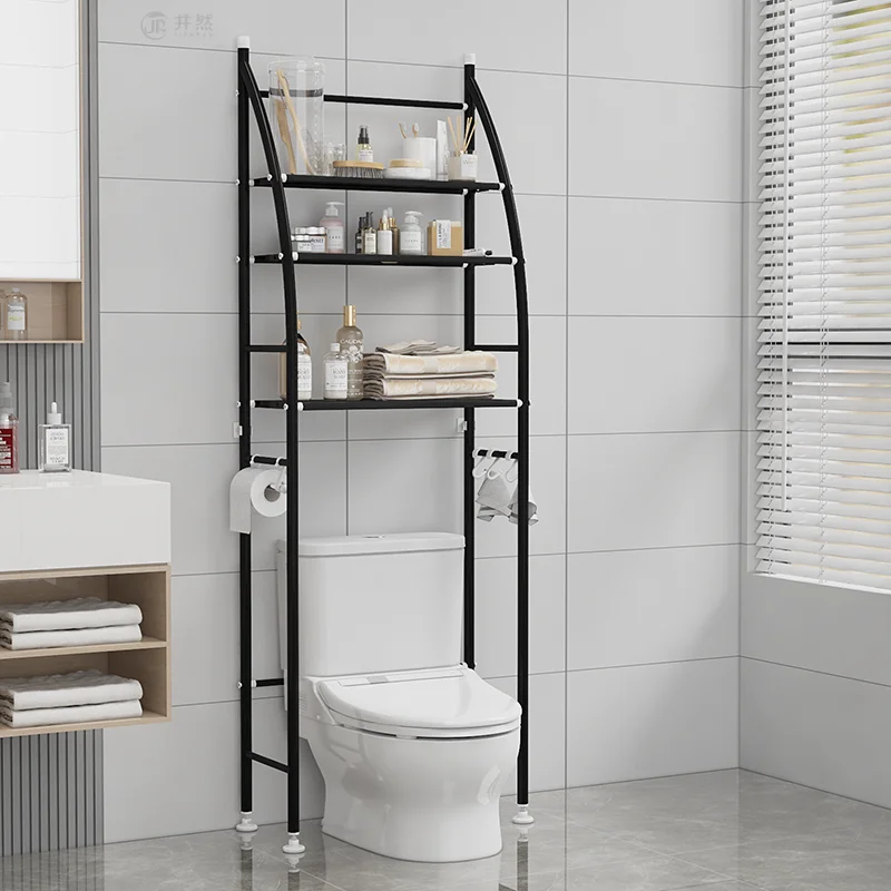 Multifunctional 3-layer Bathroom Organizer Holder Top Rack Storage Stand Toilet toilet rack  Eco-friendly Metal