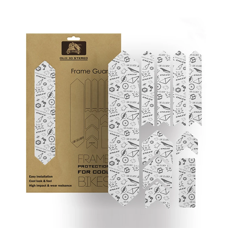 Mountain Bike Dirt Bike Chain Sticker Folding Frame Protective Film Sticker Mountain Bike Sticker