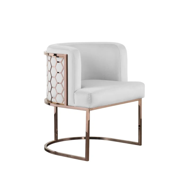 
Stainless steel velvet lounge furniture lazy single sofa chair 