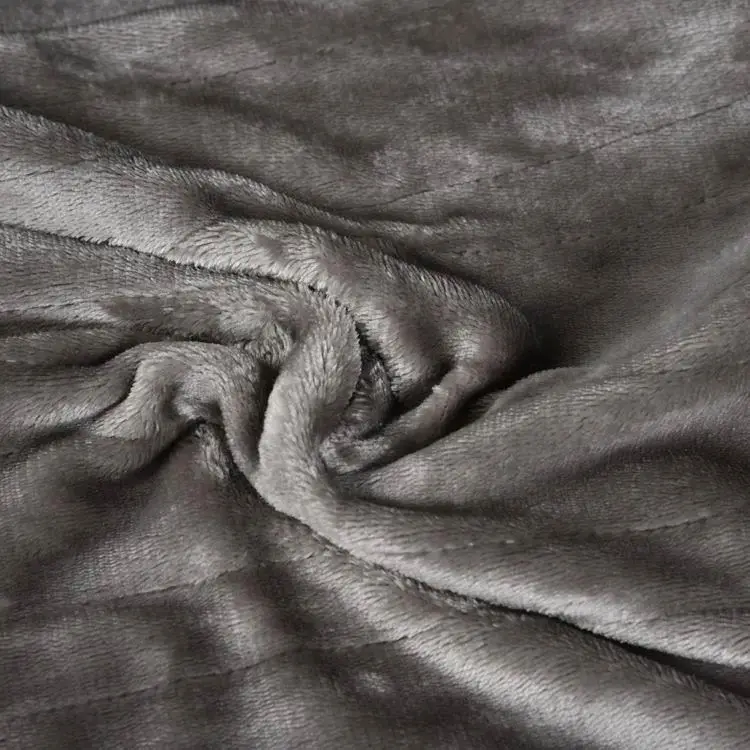 Quality Guaranteed winter electric blanket Plain Dyed Solid Grey electric heated blanket