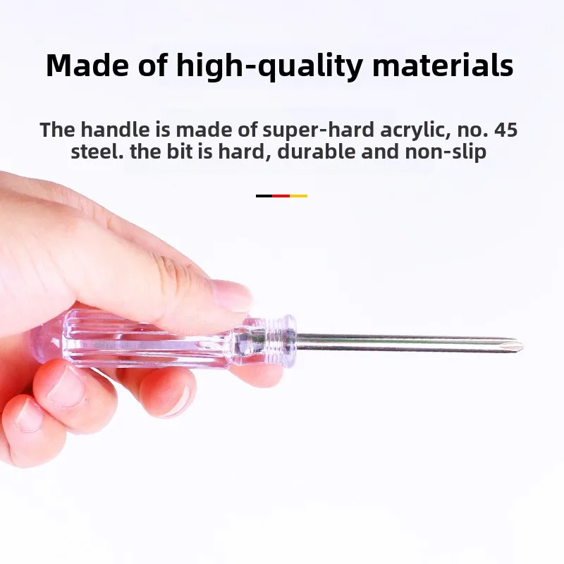 Mini 2.0/3.0mm Phillips Slotted Screwdriver Magnetic Chrome Mini Repair Tool with Steel Plastic Handle Small Torx Head for DIY