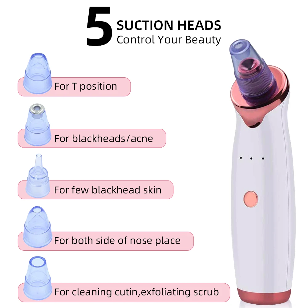 Multifunction Reducing Acne Vacuum Blackhead Remover Plastic Face Instrument Pore Deep Cleansing Electric Nose Blackhead Device