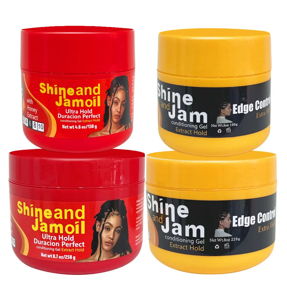 Private Label Wholesale Neat Braid Conditioning Shining Custom Edge Control Hair Gel Hair Wax Shine and Jam for Woman