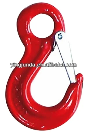 China Carabiner HookG80 Eye Hook with Latch Manufacturer Crane Hook Marine Tow Hook Hanging Wholesale Coat Various Types
