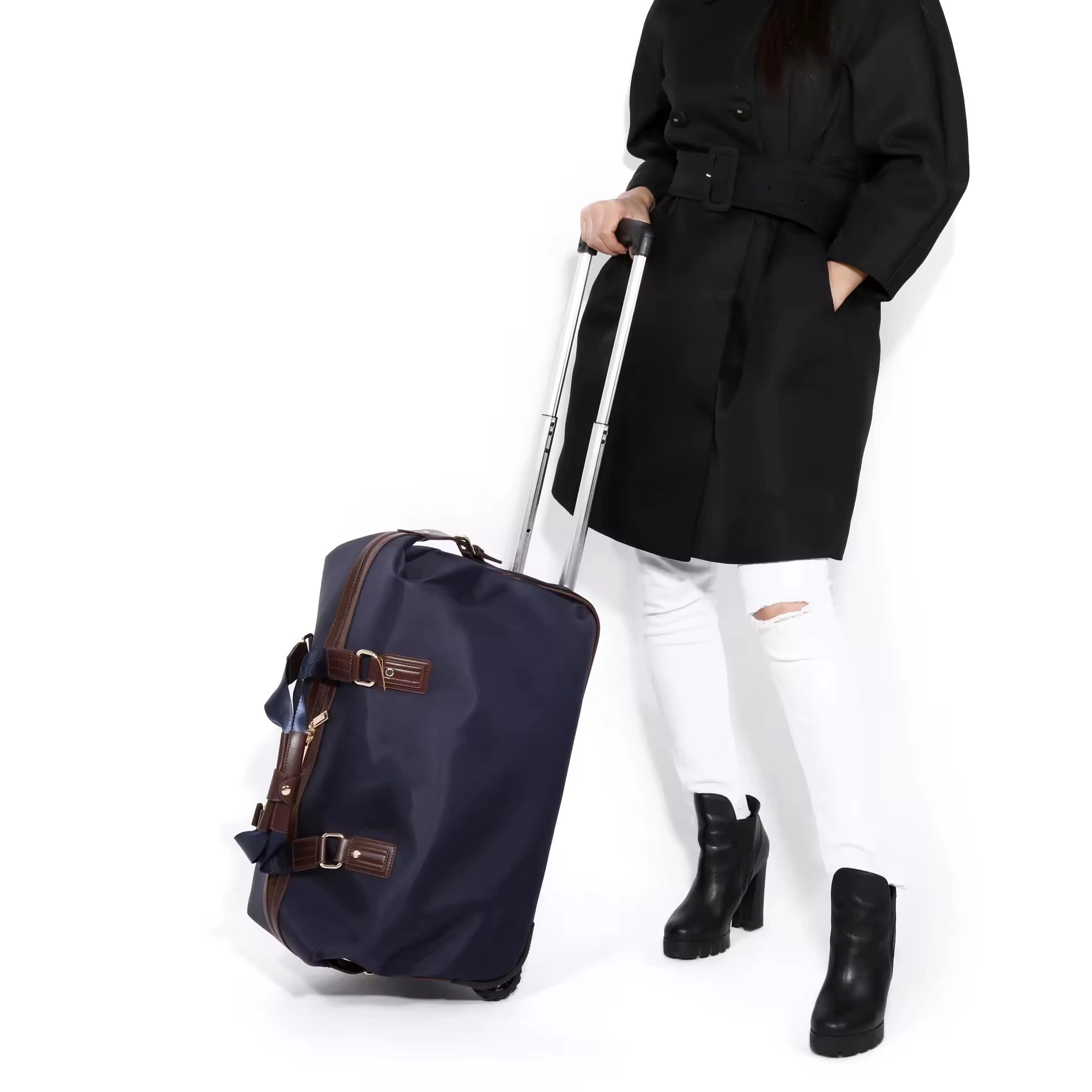 DAYGOS New Design 20 inch Waterproof Luggage Vintage Trolley Bag Portable Roller Backpack  Luggage Business  Duffle Bag