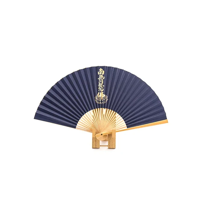 Private label bamboo crafts price black paper hand held folding fan