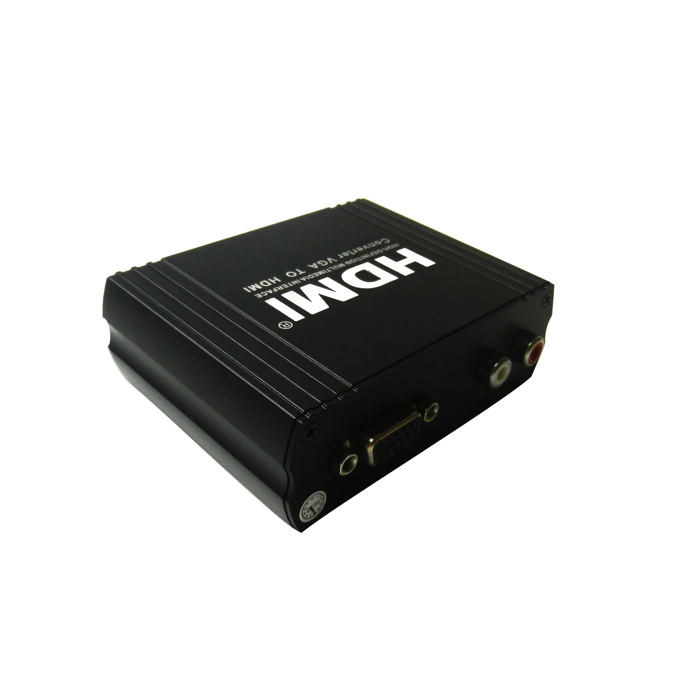 High quality Black Metal HD Video HDMI 1.4 to VGA+R/L Converter Support HDCP 1.4 1080P hdmi to vga splitter plug and play
