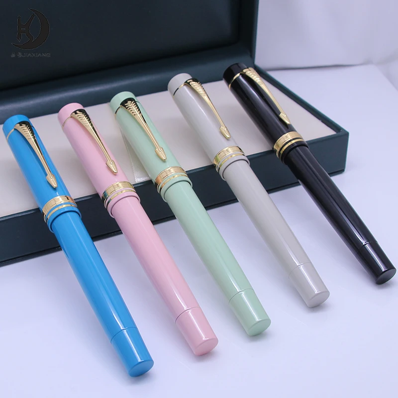 JX7 Luxury premium advertising promotional nice cutting clip corporate designer pens gift black color metal twist ballpoint pen