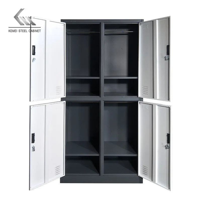 Gym metal 4 doors storage locker customized cheap price gym school staff metal clothes locker cabinet