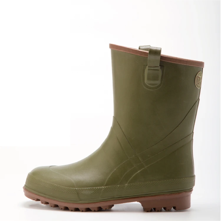 Fashionable Middle Length Waterproof Work Rain Safety Boot Sale