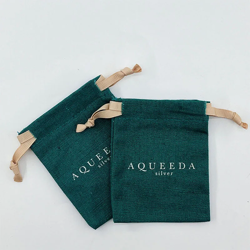 Повторное Использование Пользовательского Размера логотип муслин натуральная Органическая небольшая линия хлопок шнурок сумка Ювелирные изделия хлопковый мешочек