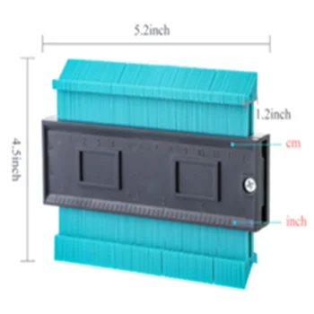 Ourwarm Profile ruler multifunctional woodworking tool irregular gauge contour gauge arc gauge