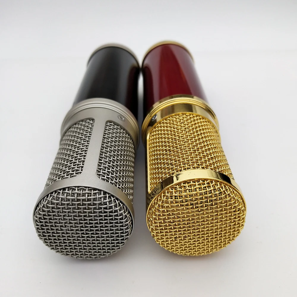Custom Red Gold Large Diaphragm Condenser Recording  Microphone Shell Body Brand Repair Parts Replacement