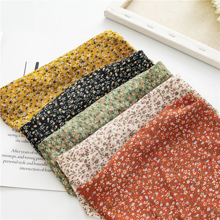 Hot Selling Bohemian Style Fabric Elastic Head Bandanas Print Flower Triangular Headband For Women