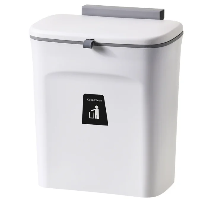 Wall-mounted household kitchen trash can cabinet door bathroom trash can with inner tube