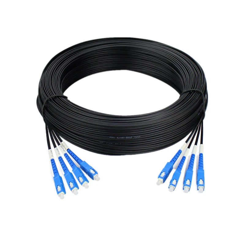 300M Outdoor SC UPC 4Cores FTTH Drop Patch Cable SC Singlemode Duplex G657A Fiber optic patch cord FTTH fiber optic jumper Cable