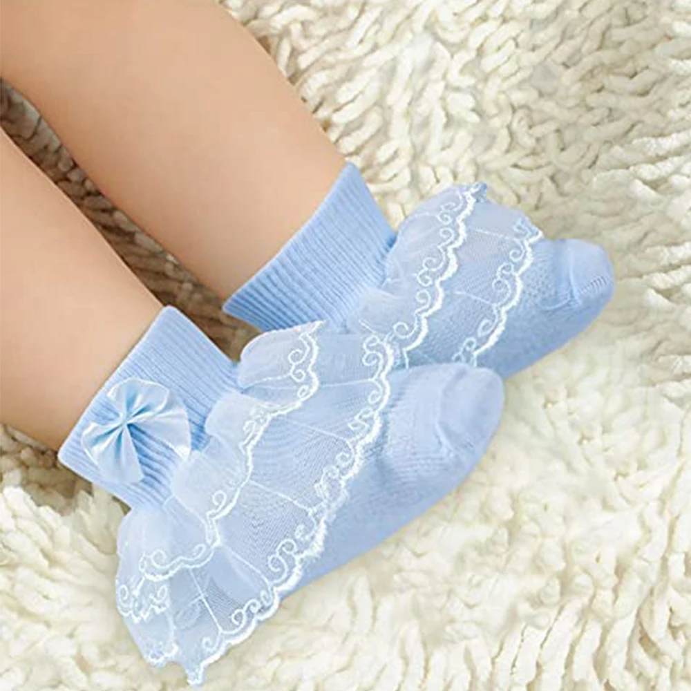cotton multi color lace toy kid socks for doll