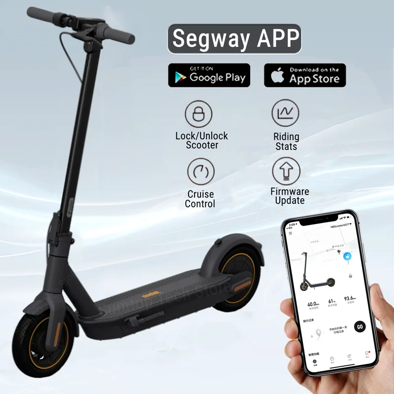 EU STOCK Original Ninebot By Segway MAX G30 G30P Folding Electric Scooter Max Speed 30km/h 65km Range KickScooter  MOQ 1PCS