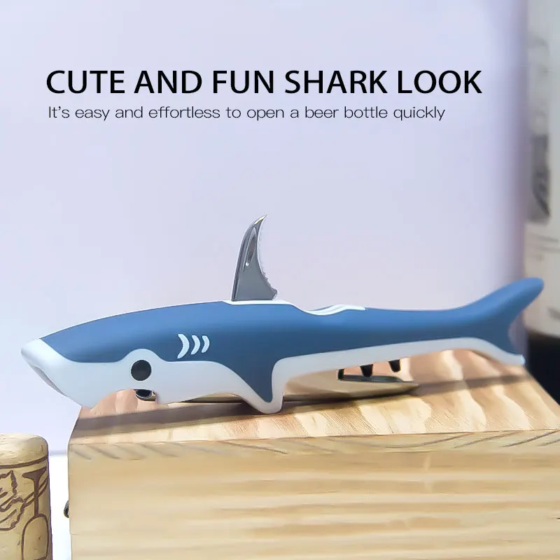 Shark Shaped Waiter Corkscrew Wine Openers Wine Key for Bartenders Multi Colored Opener for Beer Wine Restaurant Bar
