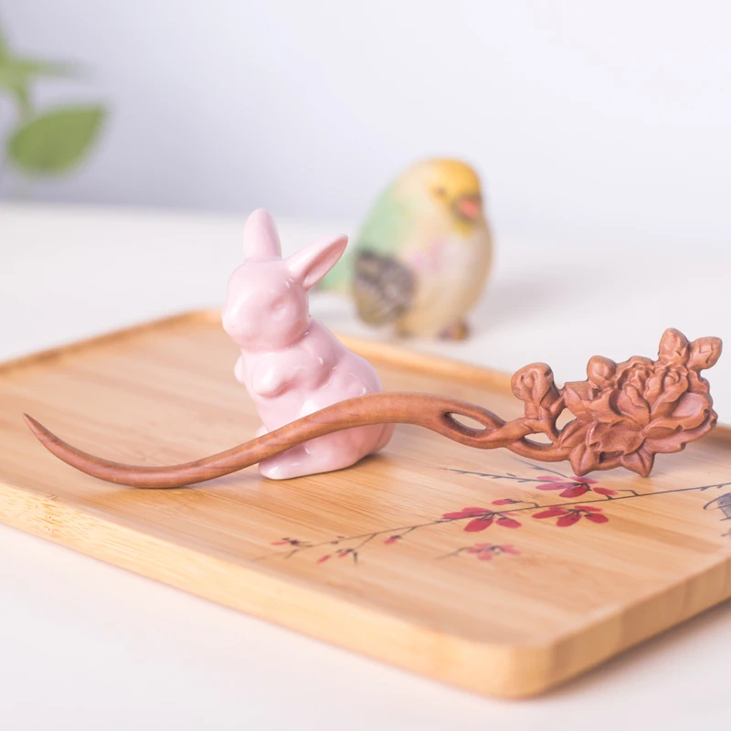 promotional sandalwood hair sticks eco-friendly  hair wooden hairpin Vintage sandalwood hairpin Wholesale customization