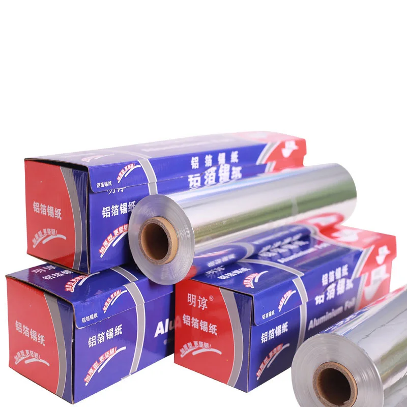 30 cm Retail Food Grade High Temperature Resistant Kitchen Chicken Double Side Home Barbecue Baking Aluminum Foil Rolls