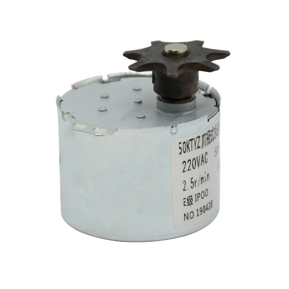 220v low speed AC synchronous motor 50ktyz with capacitor for industry incubator 6-10W