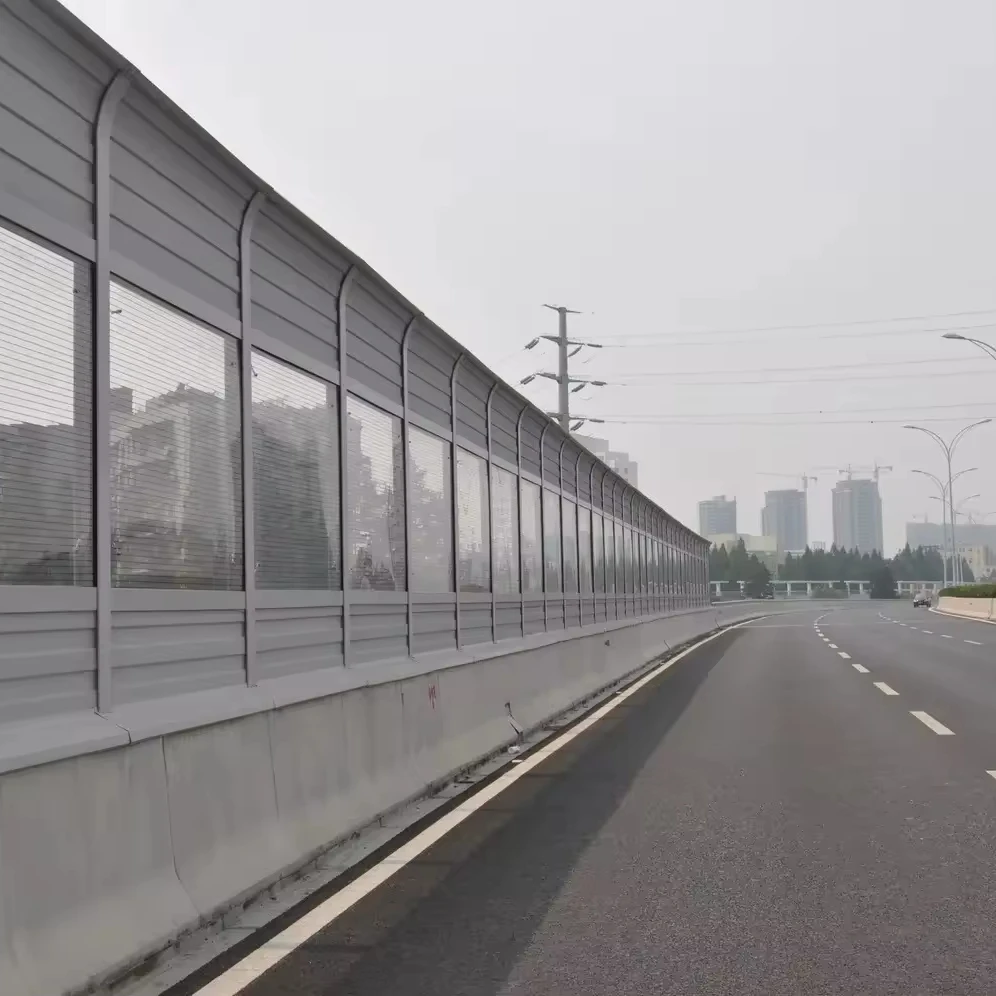 Road sound barrier fence acoustic sound absorbing noise barrier