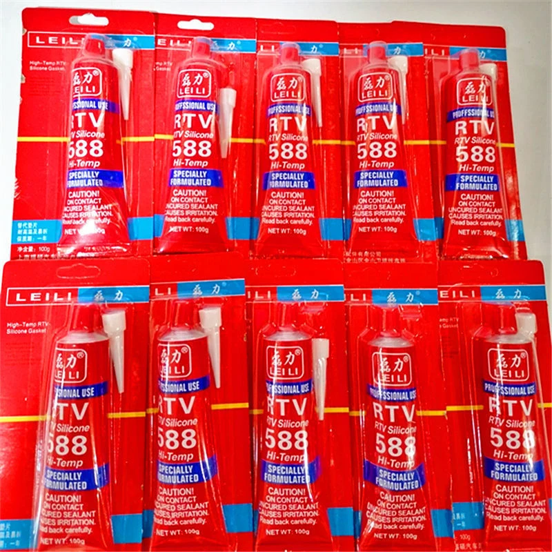 588 silicone gasket free sealant, red adhesive, good engine high-temperature resistance, leak proof, and gasket free