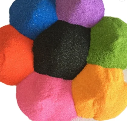 Stock colorful sand dye color sand for wedding decoration  colors for kids sand art act