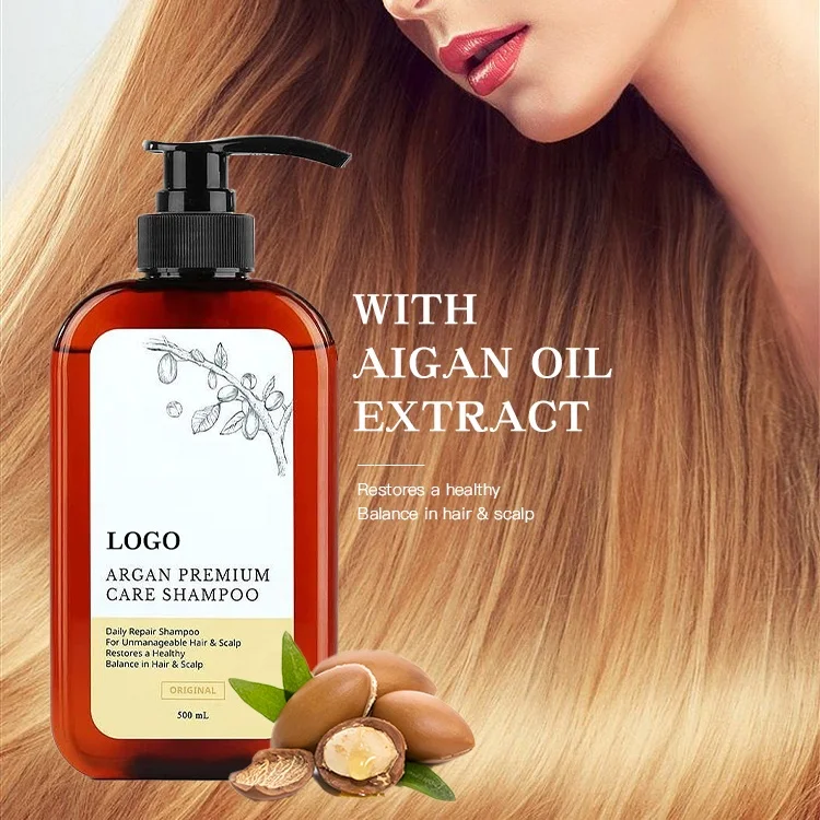 Оптовая продажа Собственная марка Травяной Шампунь против перхоти бесплатный образец натуральный шампунь с аргановым маслом Премиум для ухода за волосами
