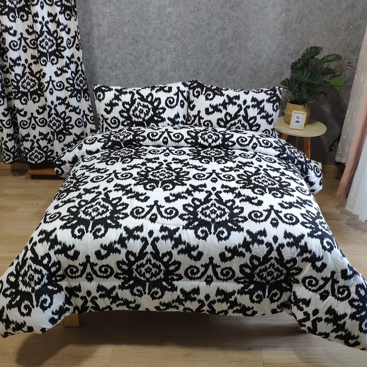 Комплект стеганого покрывала из 100% полиэстера и микрофибры с принтом и наволочками, наборы одеял