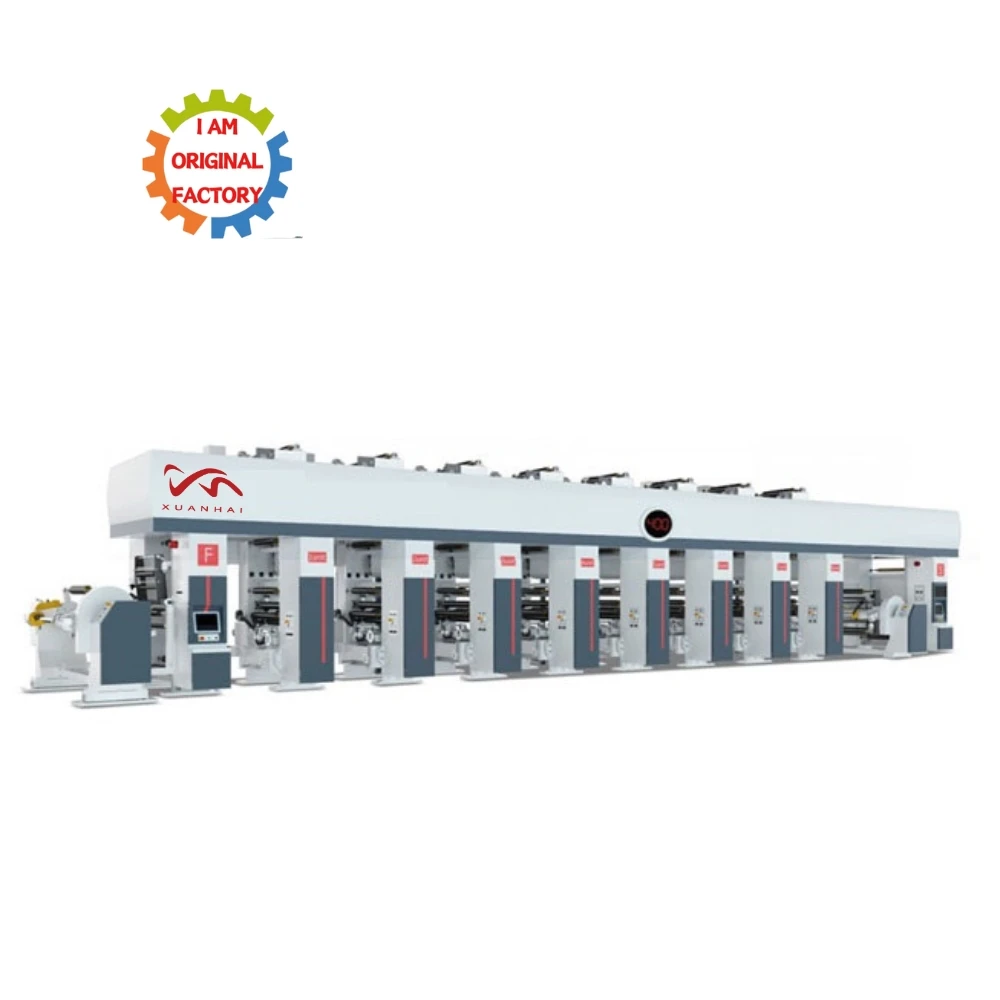 Automatic Color Paper Bag Plastic Film Electronic Shaft Gravure Printing Machine For Paper PVC Nolon BOPP Film