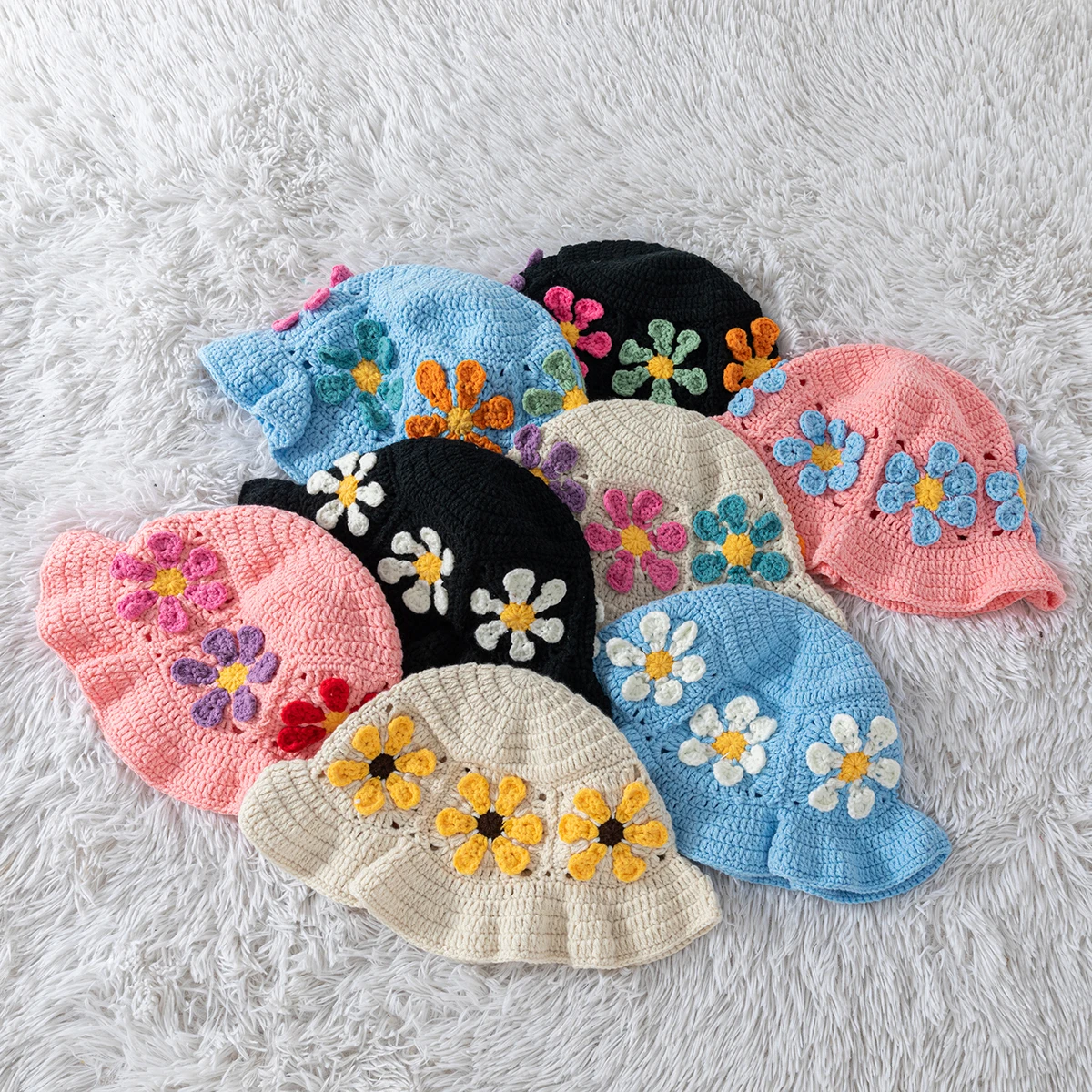 Popular Design versatile outdoor Spring And Summer Breathable knitted hats With Personalized Printing