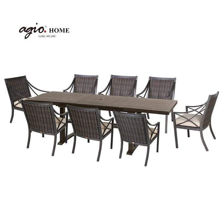 
New Arrival Rattan Outdoor Furniture Garden Chairs Dinning Table Set 