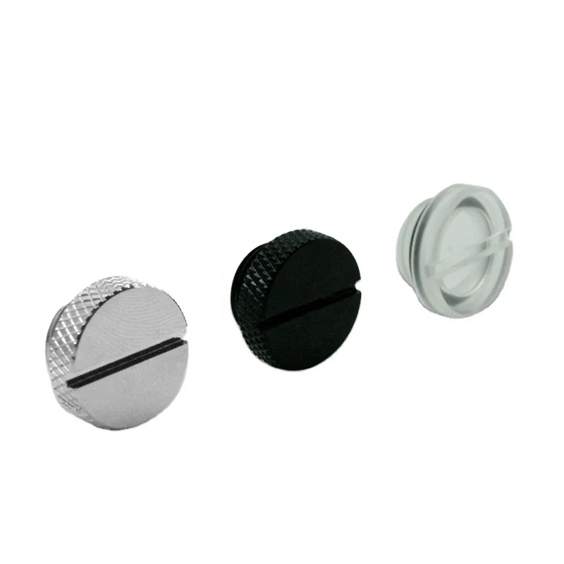 G1/4 Slotted Water Stop Plug Fitting, Waterstop Connector For Water Cooling Sealing Up Black/Silver/Transparent
